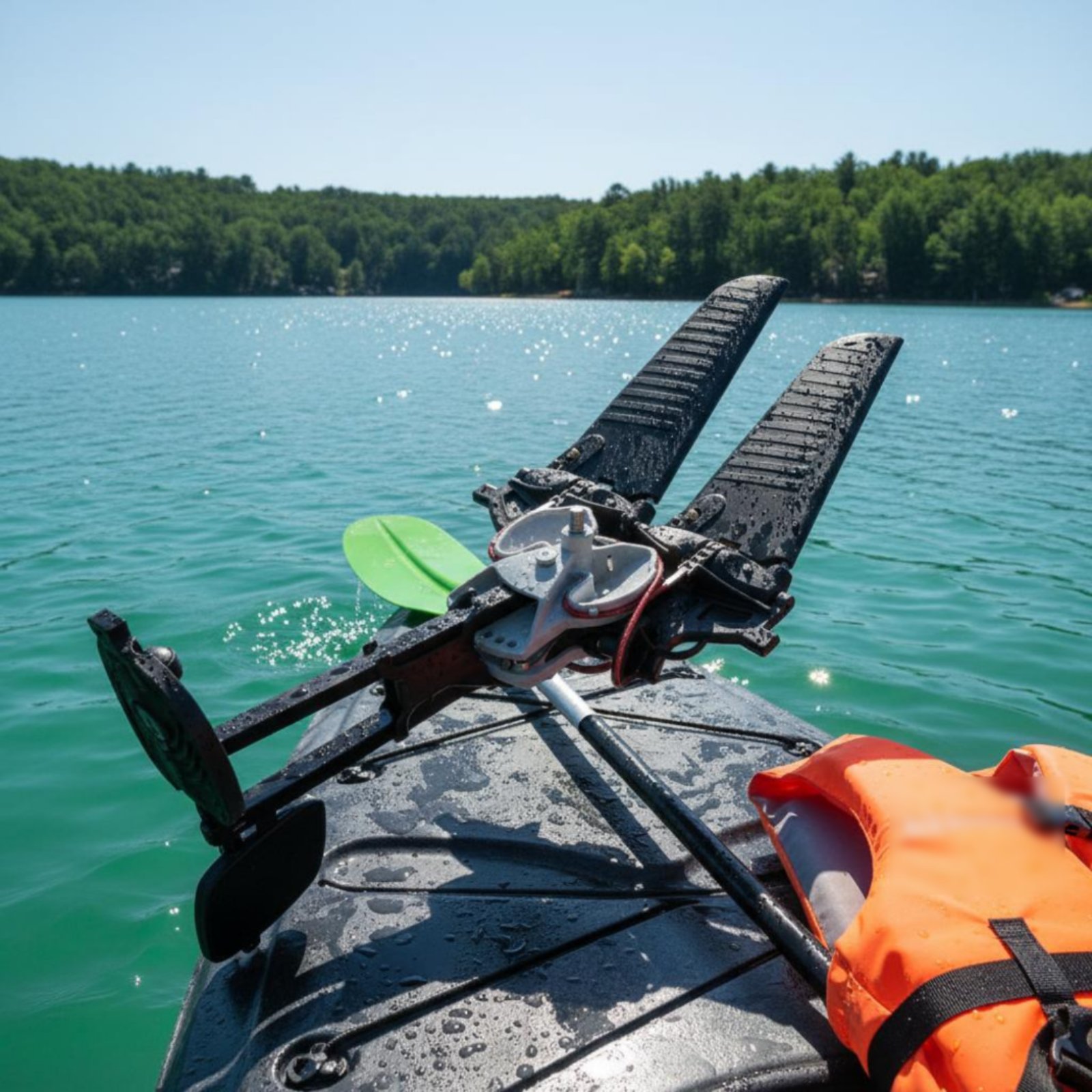 Fishing Kayak Inflatable - Sistema di Propulsione a Pedali per