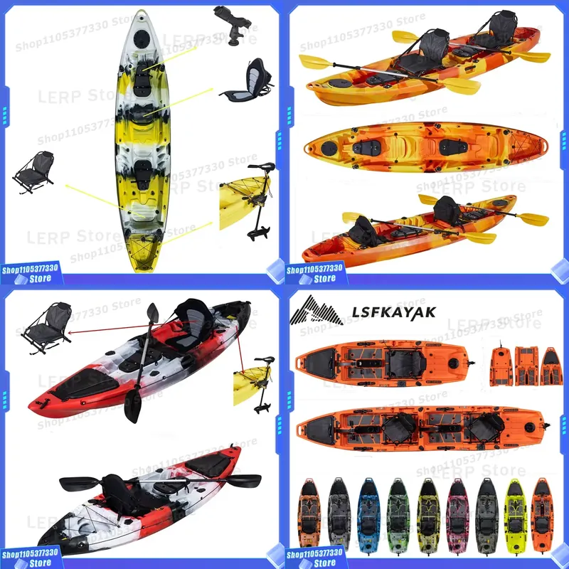 Fishing Kayak Sit In - Kayak Rigido in Plastica per 2