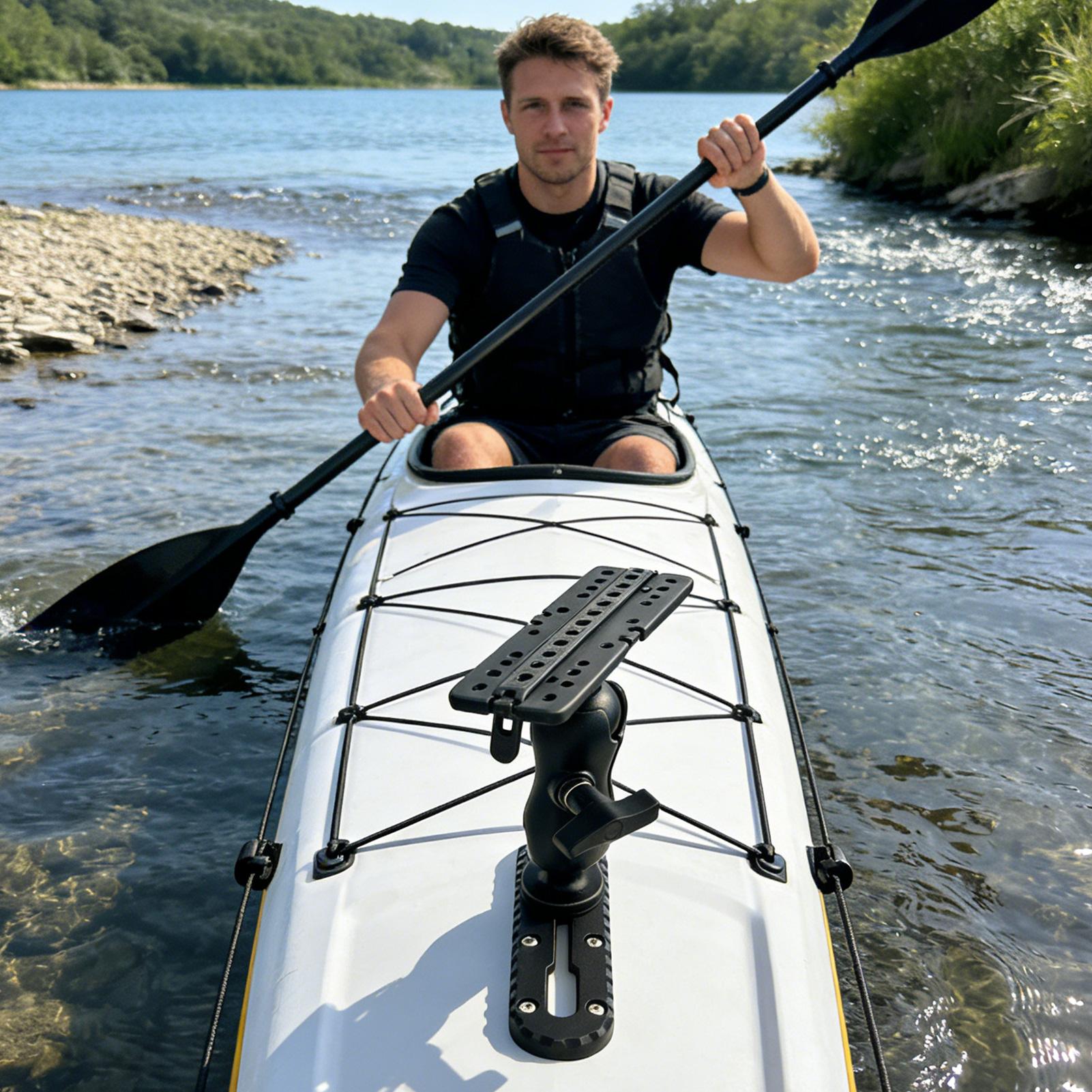 Supporto per kayak con viti, 4 - Fishing Kayak Fish Finder Mount recensione e prezzo