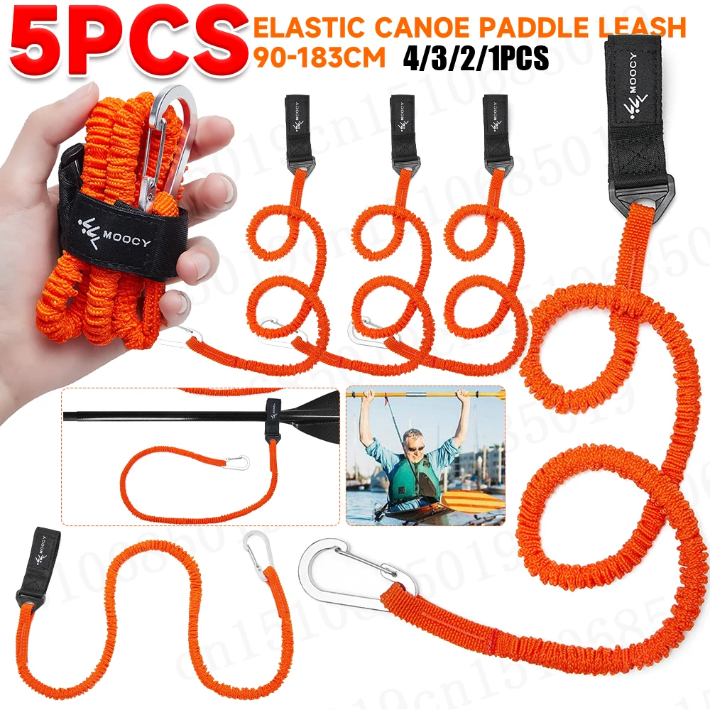 5-1PCS Elastico Kayak Canoa Pa - Fishing Kayak Paddle Leash recensione e prezzo
