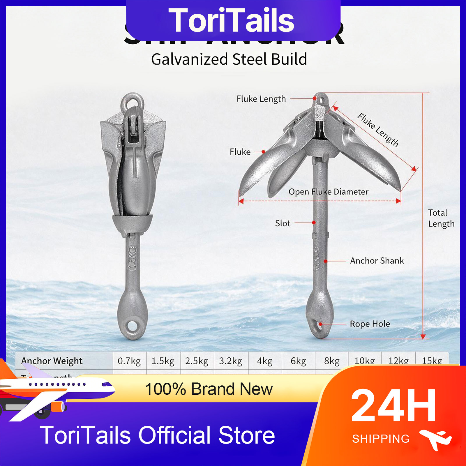 Ancora Pieghevole KOETSU 0,7kg - Fishing Kayak Anchor recensione e prezzo