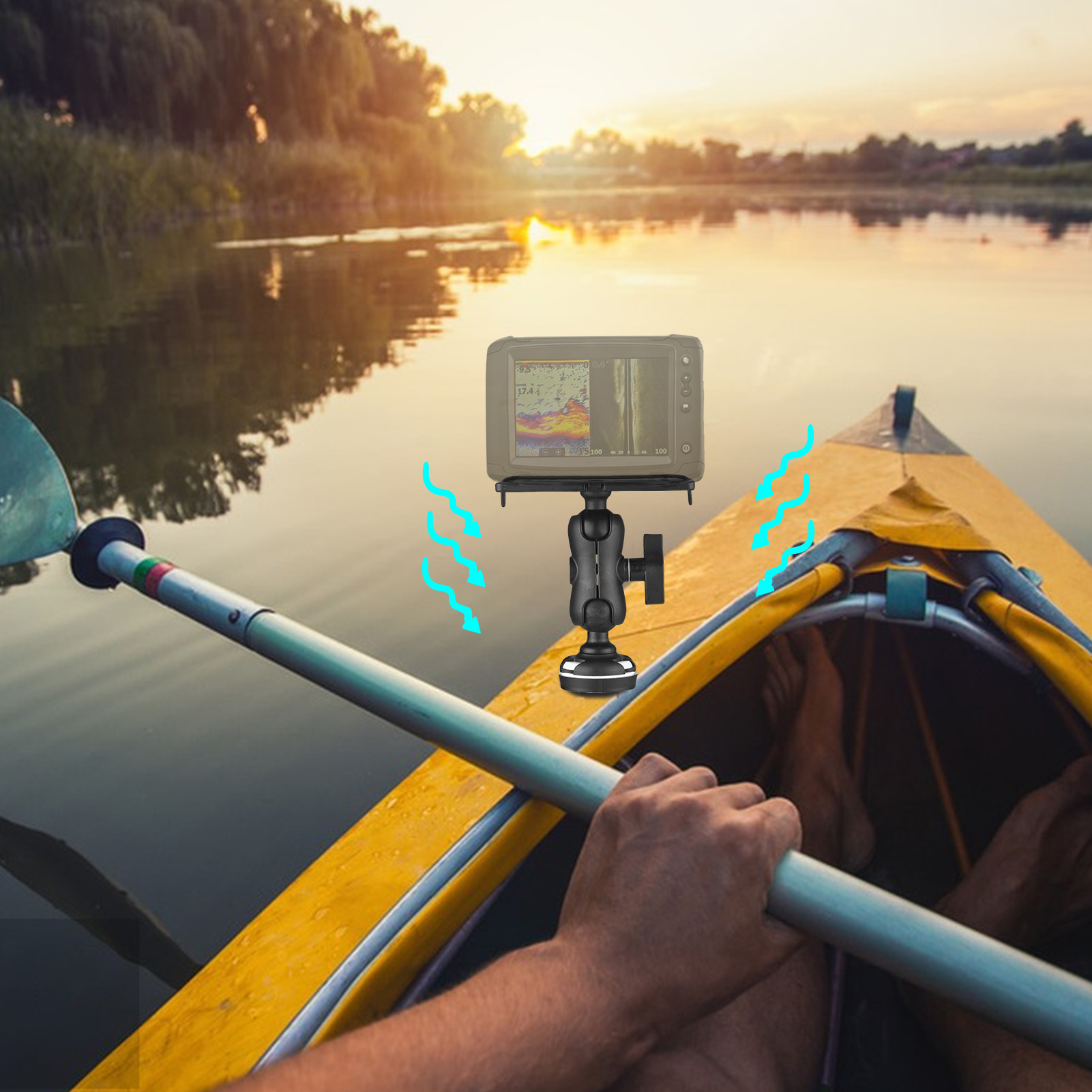 Supporto per fishfinder con ba - Fishing Kayak Fish Finder Mount recensione e prezzo