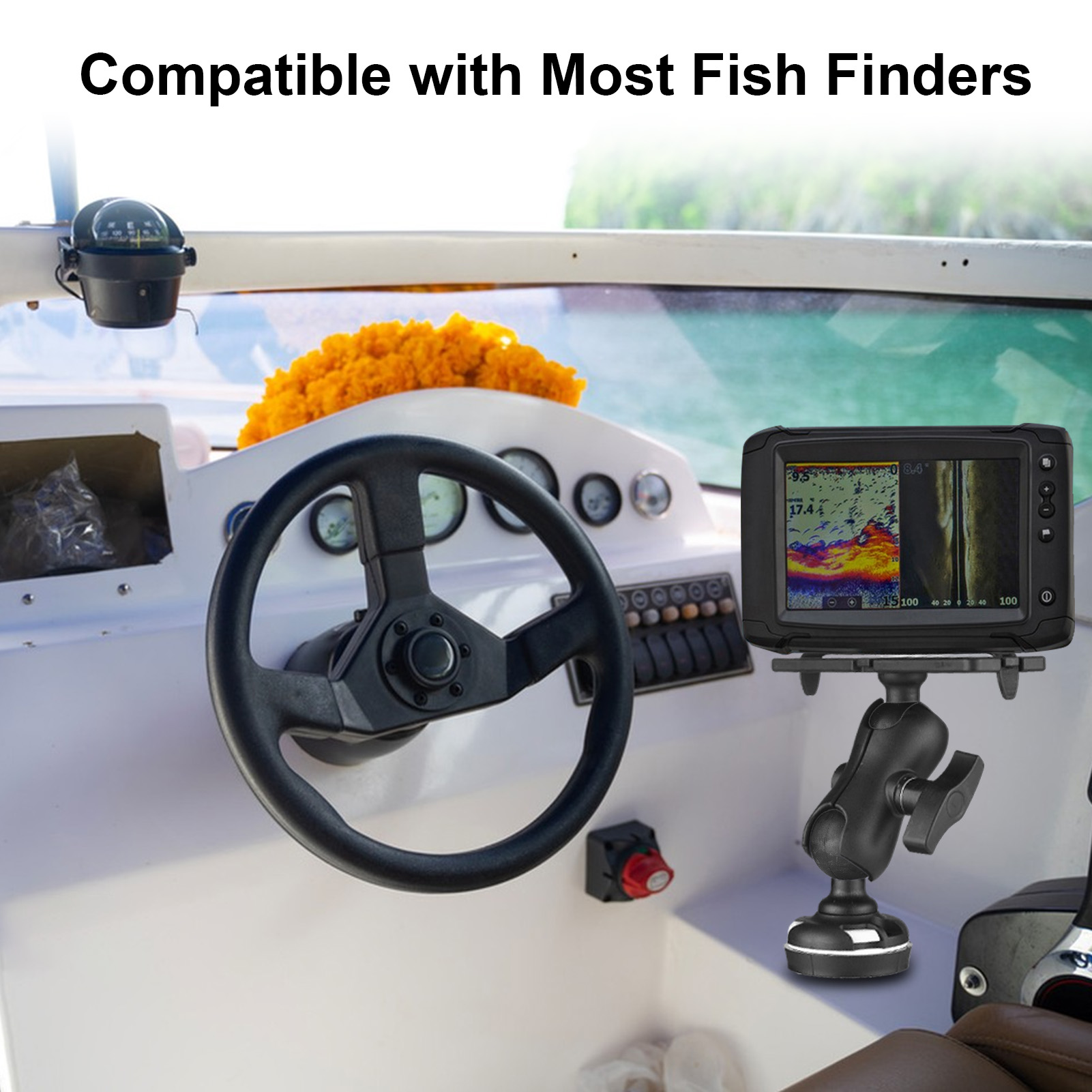 Supporto per fishfinder con ba - Fishing Kayak Fish Finder Mount recensione e prezzo